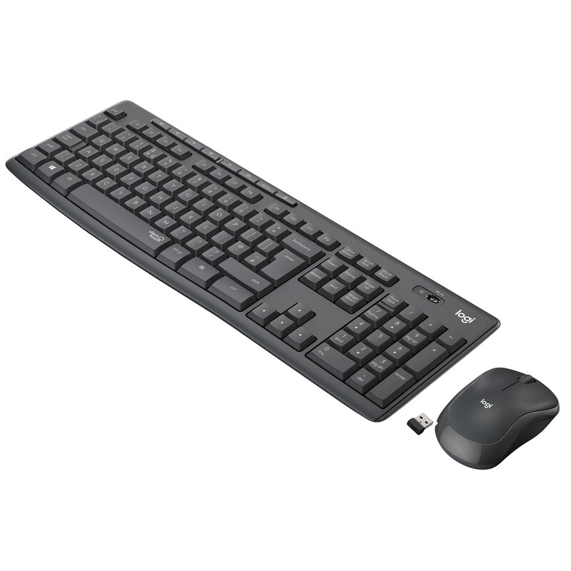 Logitech MK295 Trådlös mus- och tangentbordskombination med SilentTouch-teknik – Logitech