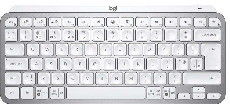 MX Keys Mini Minimalist Wireless Illuminated Keyboard – Gray – Logitech