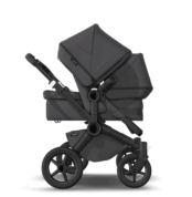 Bugaboo Donkey 5 Duo black chassis mineral washed black fabrics mineral washed black sun canopy x PV004803 04