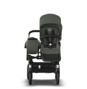 Bugaboo Donkey 5 Mono stroller black chassis forest green fabrics forest green sun canopy x PV004620 04