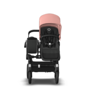 Bugaboo Donkey 5 Mono stroller black chassis midnight black fabrics morning pink sun canopy x PV004674 04
